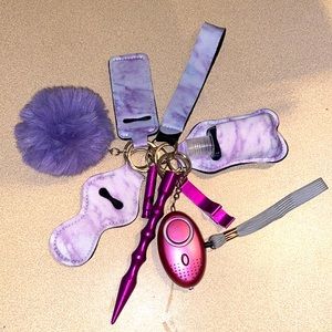 Self defense keychain set (purple)
